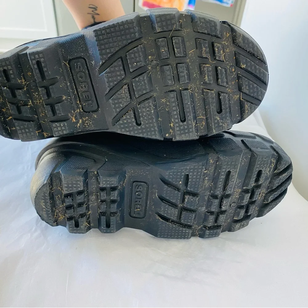 SOREL kids size 12 snow boots rain winter blue